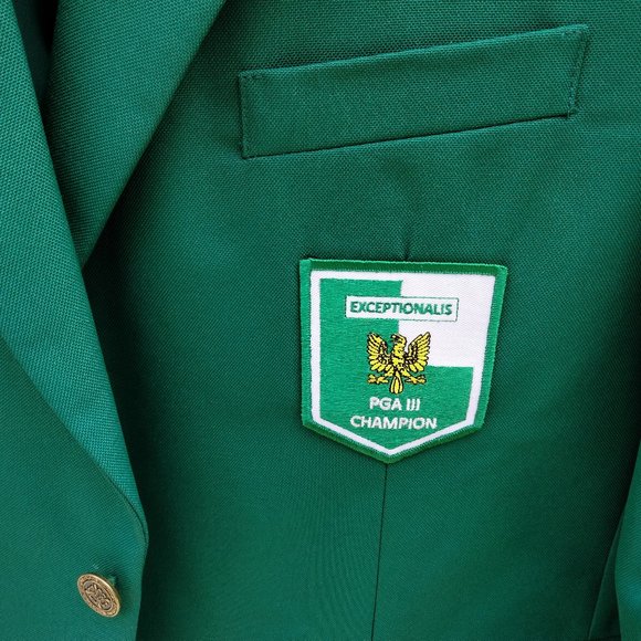 MAXWELL PARK Blazer Kelly Green 44S Exceptionalis PGA III Champion Patch - Picture 3 of 10